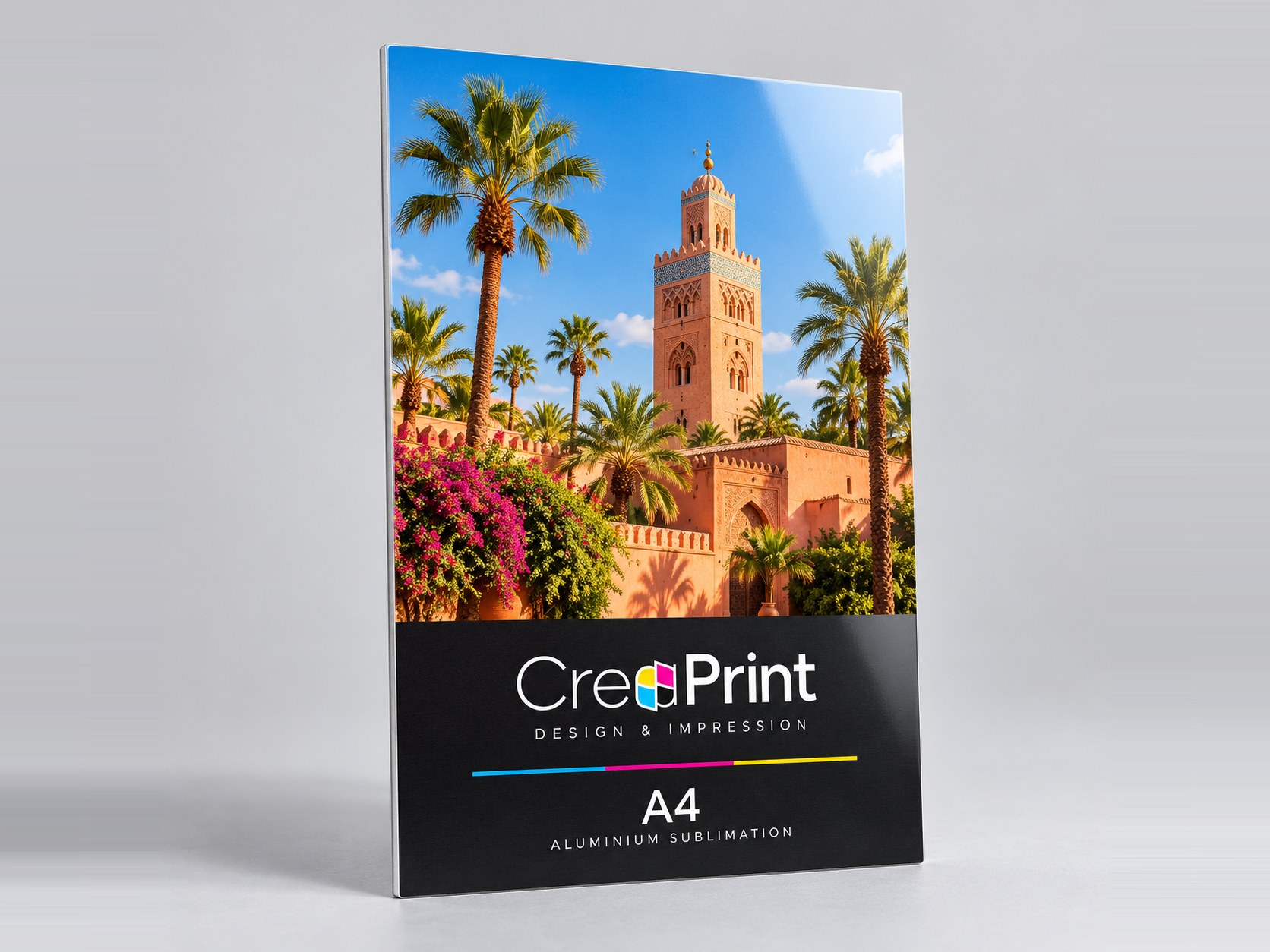 Plaque aluminium sublimation — impression à Marrakech
