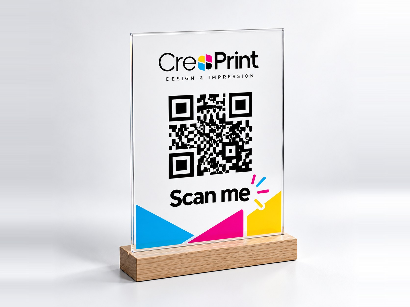Porte-affiche / Scan me — impression à Marrakech